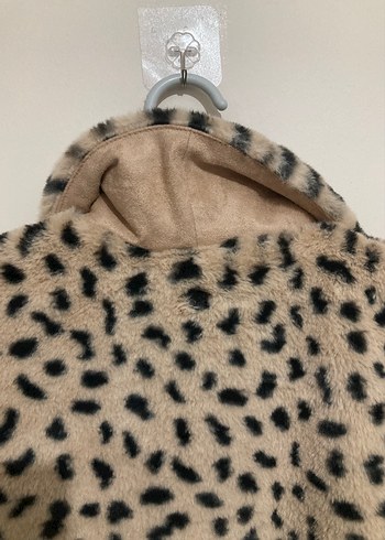Leopar Desenli Kadın Suni Kürk Ceket - Görsel 6