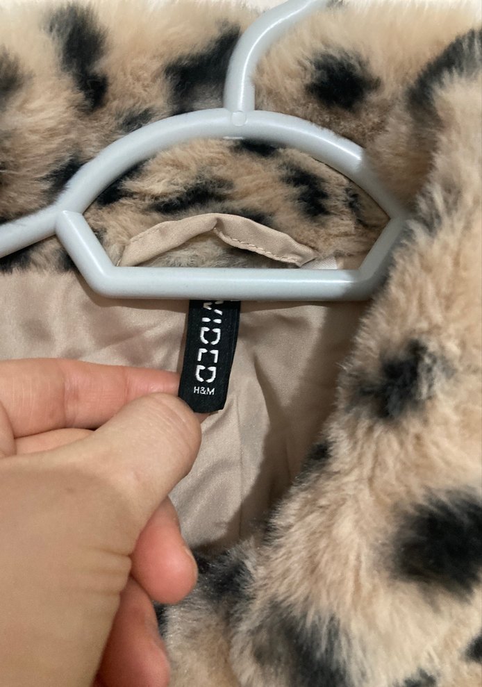 Leopar Desenli Kadın Suni Kürk Ceket - Görsel 3