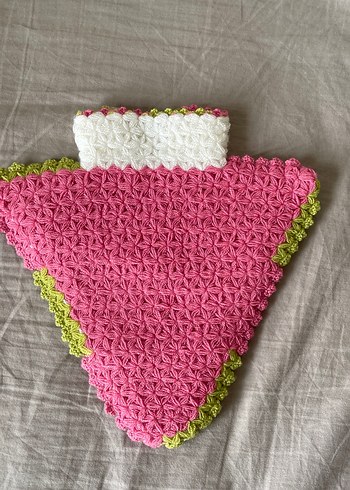 Renkli Çiçek Desenli Banyo Lifi - Görsel 3