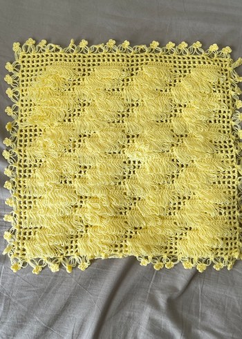 Sarı Renkli El Örgüsü Banyo Lifi - Görsel 2