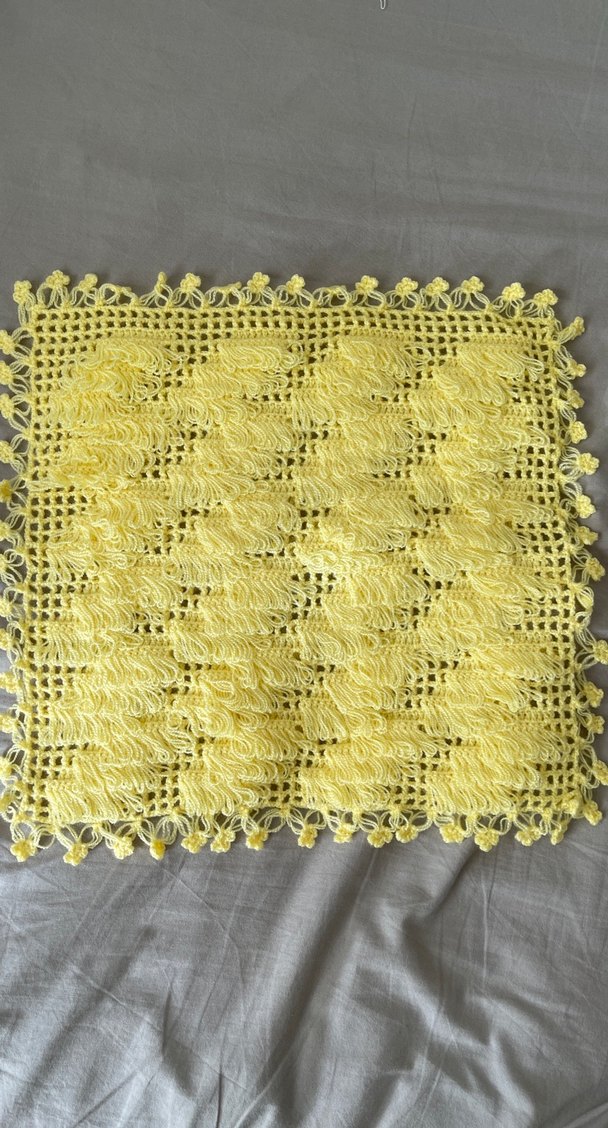 Sarı Renkli El Örgüsü Banyo Lifi - Görsel 3