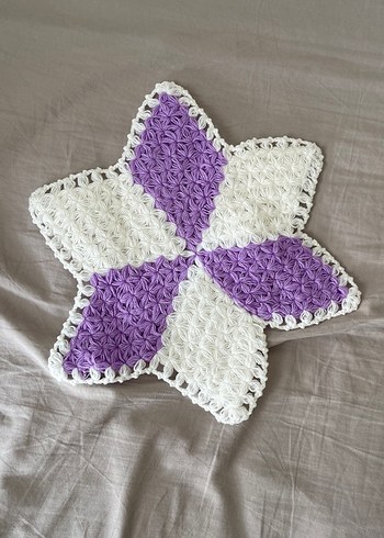 Mor Beyaz Yıldız Desenli Banyo Lifi - Görsel 2