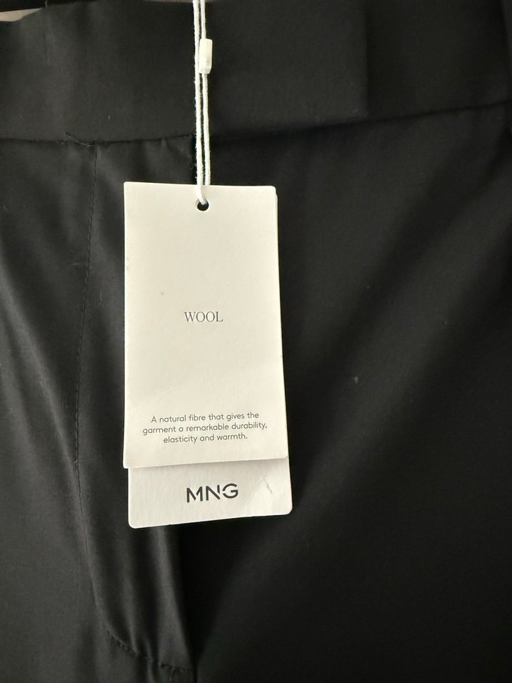 Mango kadın yün karışımlı pantolon - Görsel 2