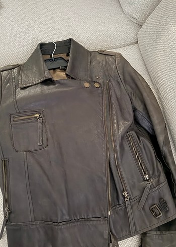 Mango deri ceket - Görsel 5