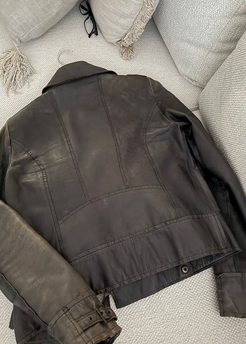 Mango deri ceket - Görsel 7
