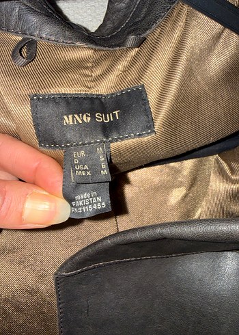 Mango deri ceket - Görsel 8