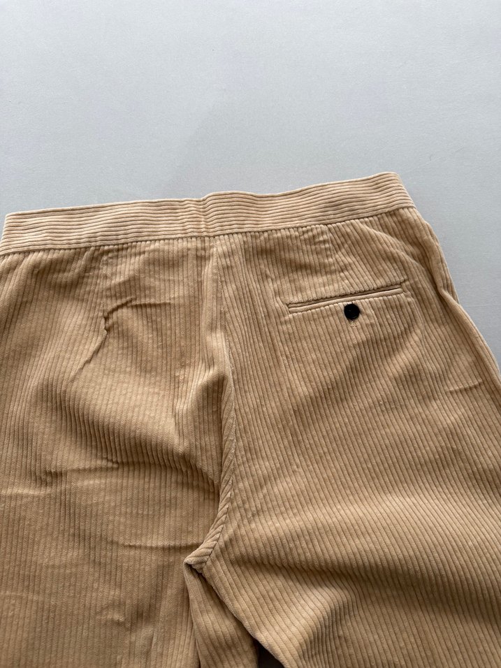 Zara Woman Krem kadifeKumaşlı Rahat Pantolon — görsel 4/6