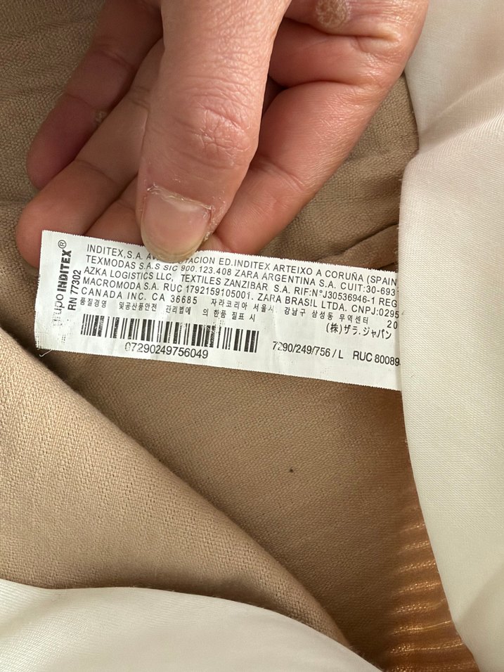 Zara Woman Krem kadifeKumaşlı Rahat Pantolon — görsel 5/6