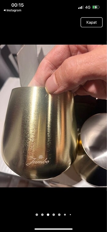  Beden Jumbo 2li mat metal kokteyl bardak