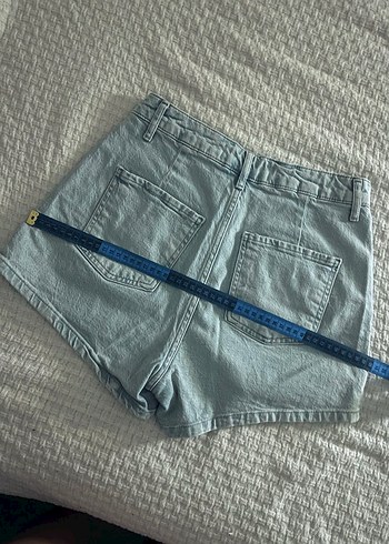 Buz Mavisi Mini Kot Şort Coquette Y2k - Görsel 5