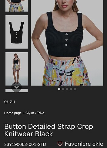 Quzu Crop Bluz - Görsel 2