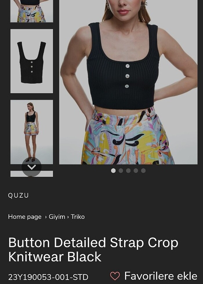 Quzu Crop Bluz - Görsel 2