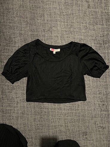 Koton Crop Bluz Coquette Goth