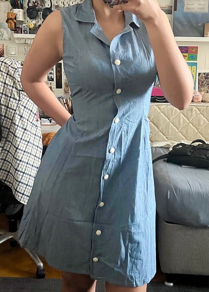 Grunge Y2K Kot elbise - Görsel 3