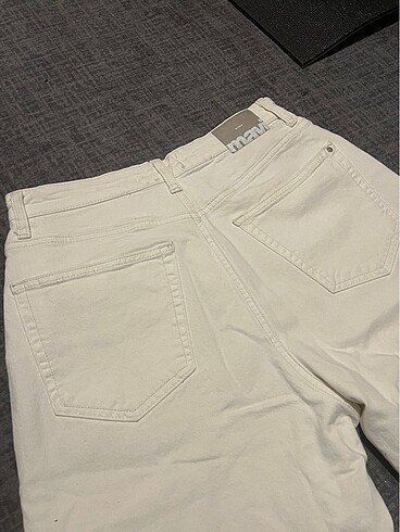38 Beden Beyaz Kot Pantolon Mavi Jeans