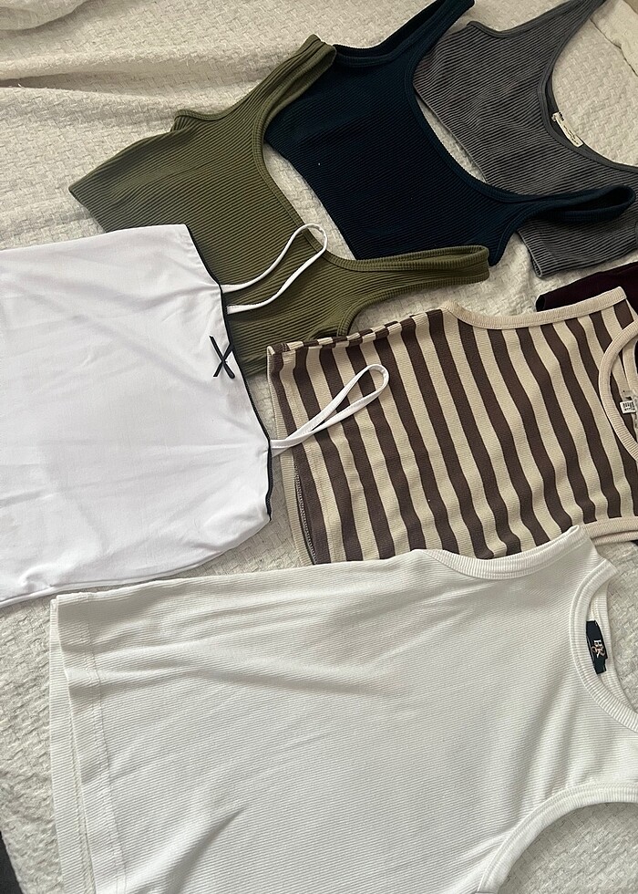 Pull And Bear Addax Y2k Cpquette Vintage Crop Bluz - Görsel 4