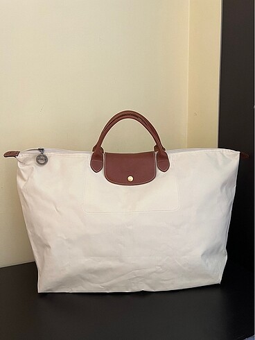 BEYAZ LONGCHAMP Le Pliage Original Seyahat Çantası