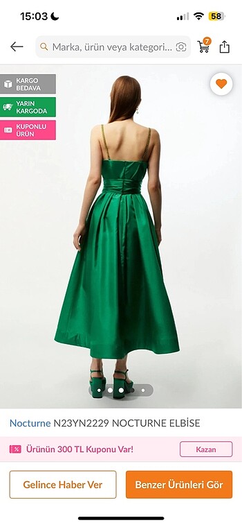 Nocturne elbise - Görsel 3