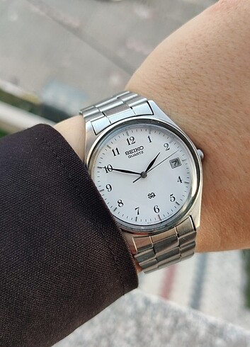 Beden beyaz Renk Seiko Quartz SQ Kol Saati