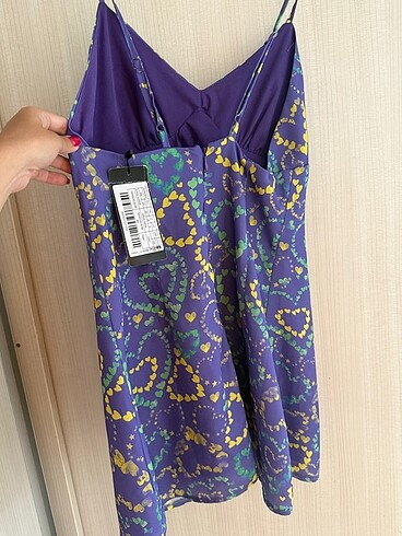 xs Beden mor Renk Milla Mini Günlük Elbise