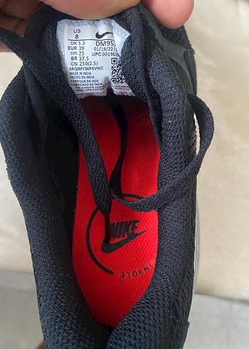 39 Beden Siyah Kadın Spor Ayakkabı Airmax Wedge Topuk