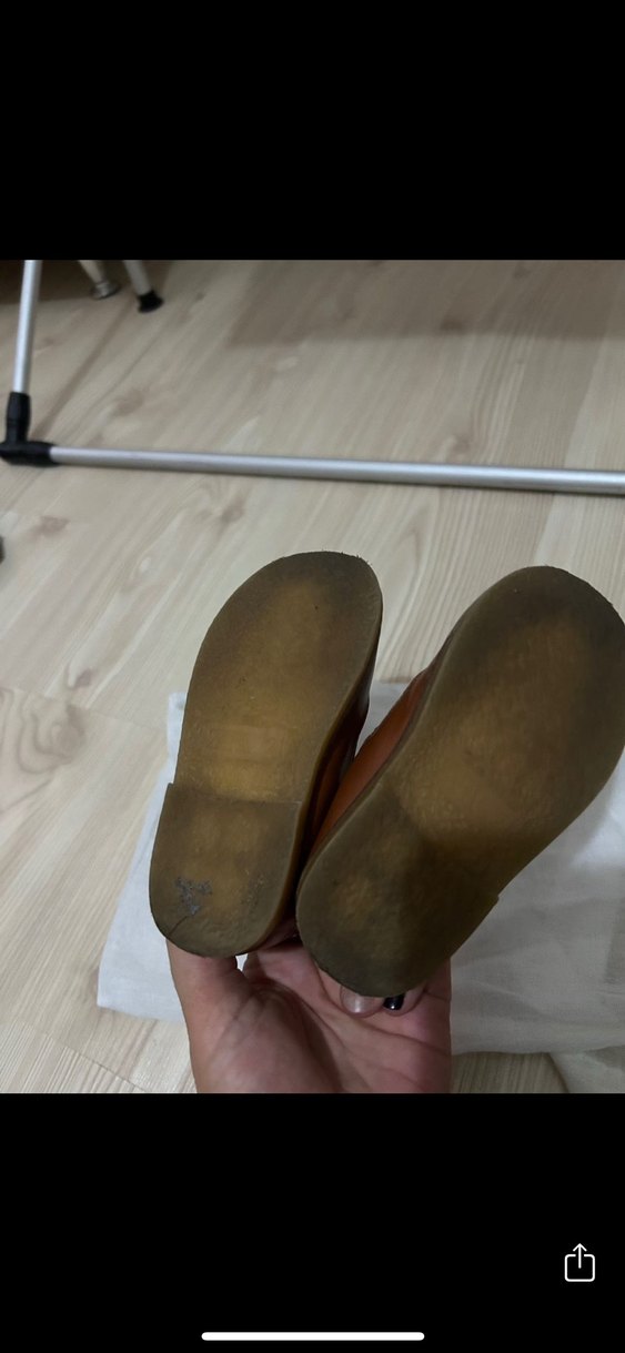 Kız Çocuk Kahverengi Tokalı Babet Ayakkabı - Görsel 2