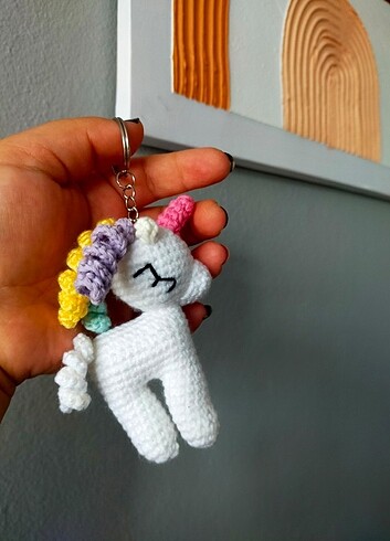 Diğer Amigurumi unicorn anahtarlık 