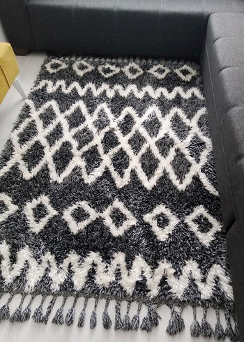 Bohem Gri Desenli Halı en 120 boy 170 - Görsel 2