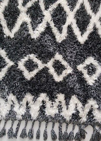 Bohem Gri Desenli Halı en 120 boy 170 - Görsel 3