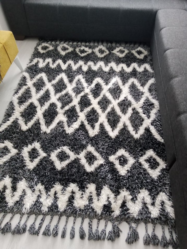 Bohem Gri Desenli Halı en 120 boy 170 - Görsel 2