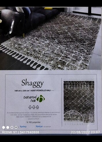 Shaggy halı 4metre kare bahariye markasının - Görsel 5