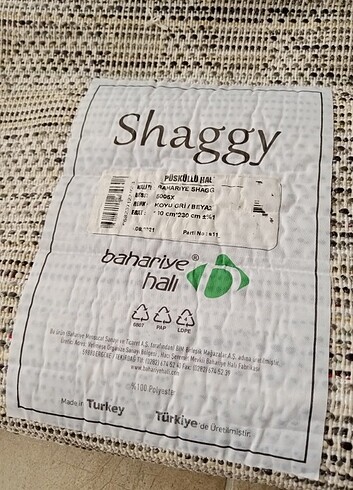 Shaggy halı 4metre kare bahariye markasının - Görsel 6