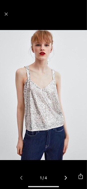 Zara bluz payetlı