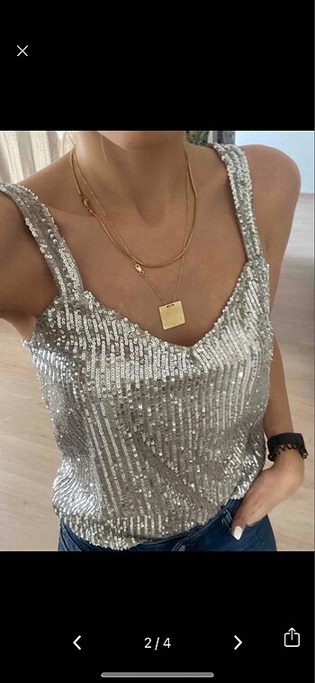 Zara Zara bluz payetlı