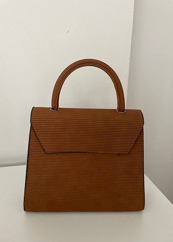 Kahverengi Deri Tokalı Kadın Çanta - Görsel 2