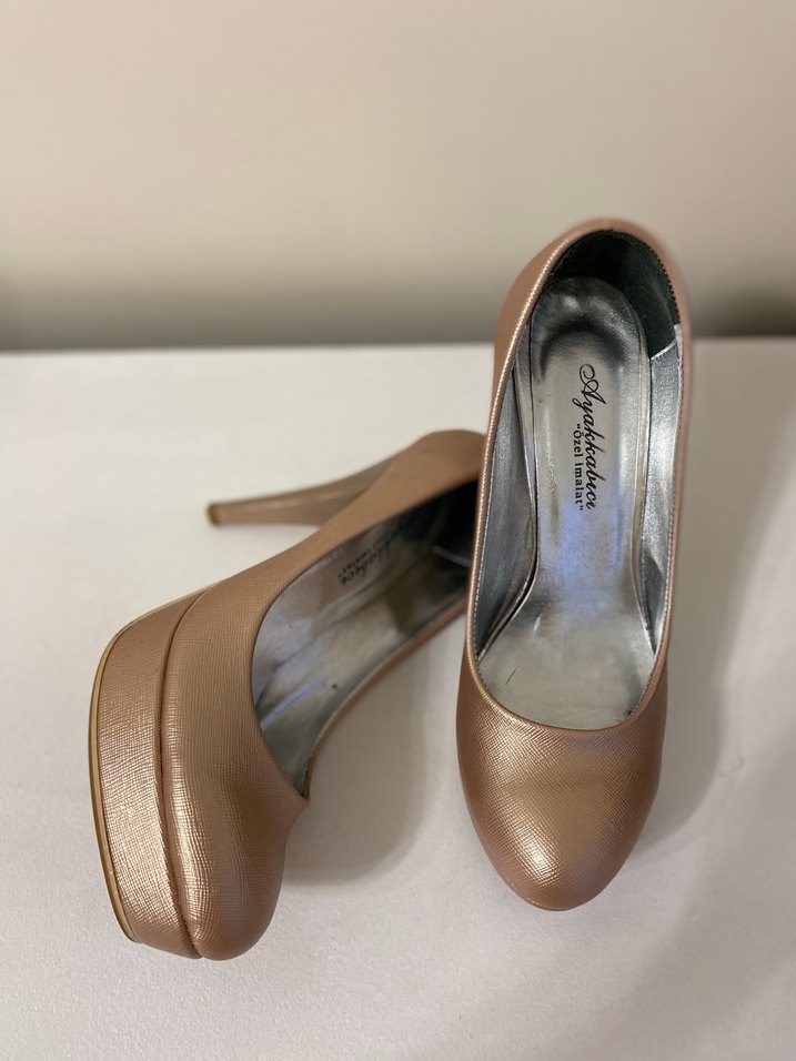 Bej Platform Topuklu Kadın Stiletto - Görsel 2