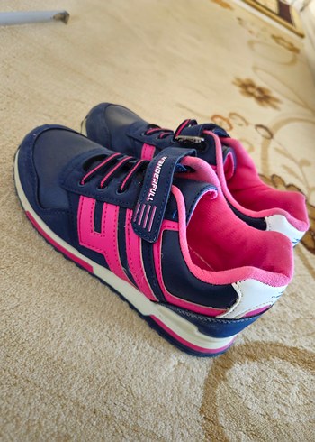 Kız Çocuk Pembe Cırtlı Spor Ayakkabı - Görsel 3