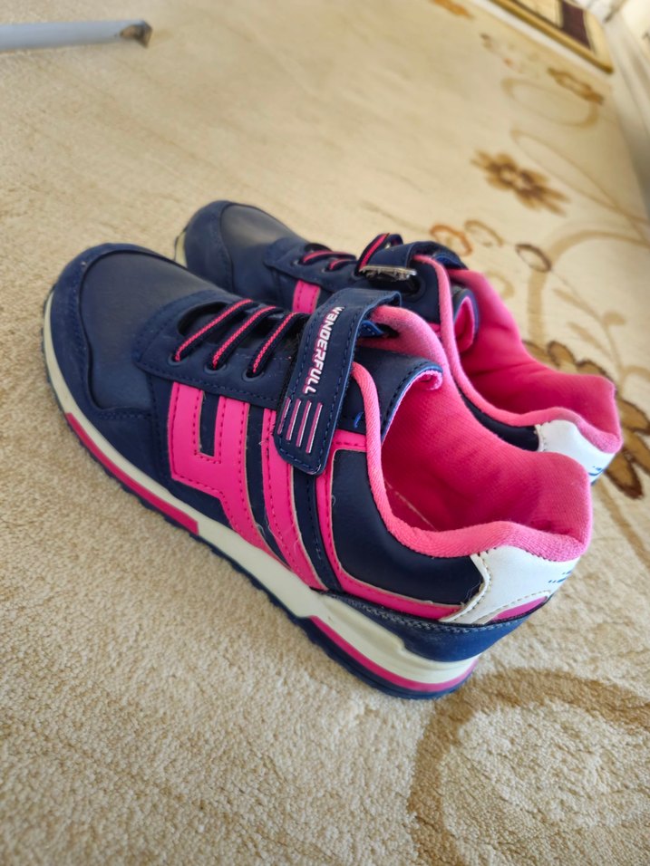 Kız Çocuk Pembe Cırtlı Spor Ayakkabı - Görsel 3