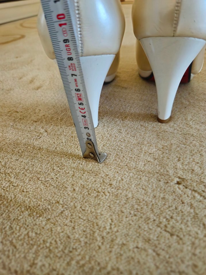 Beyaz Tokalı Kadın Topuklu Abiye Ayakkabı - Görsel 3