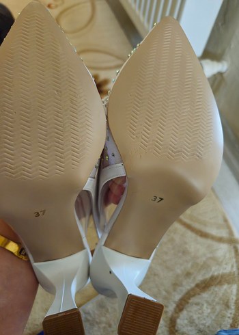 Beyaz Topuklu Abiye gelin Ayakkabısı - Görsel 7