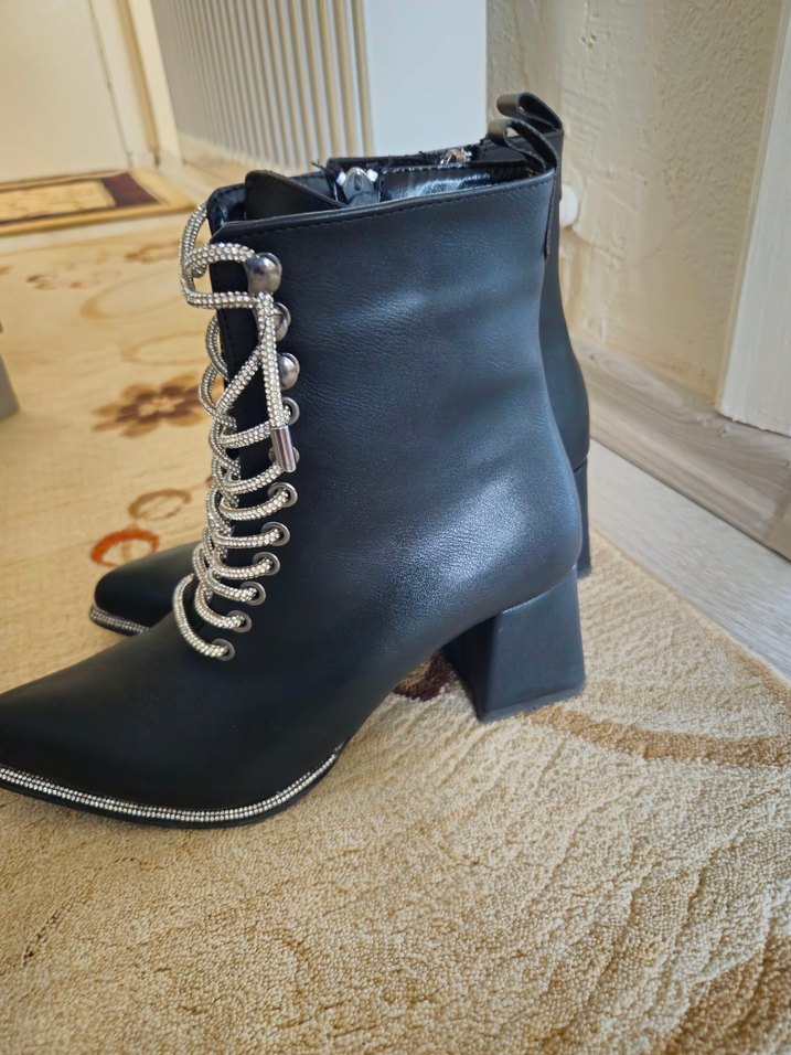 Siyah Deri Bot - Görsel 4