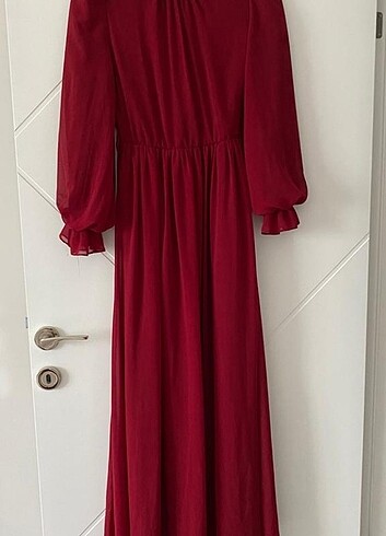 36 Beden Kırmızı abiye elbise