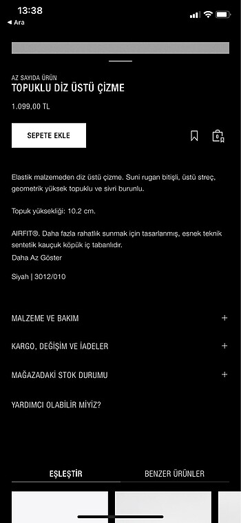 36 Beden siyah Renk yeni etiketli zara