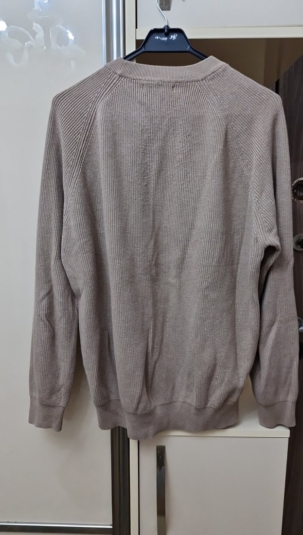 Bej Kadın Triko Bisiklet Yaka Uzun Kollu Kazak - Görsel 3