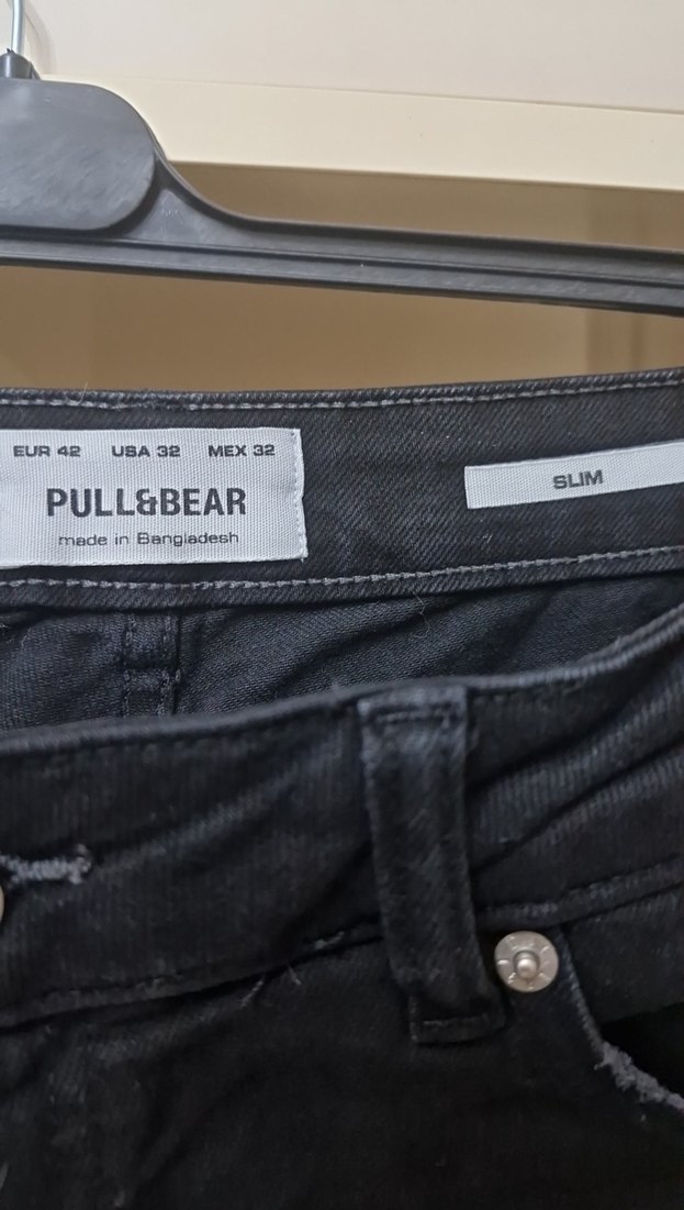 Erkek Siyah Denim Mini Şort slim 42 beden - Görsel 2