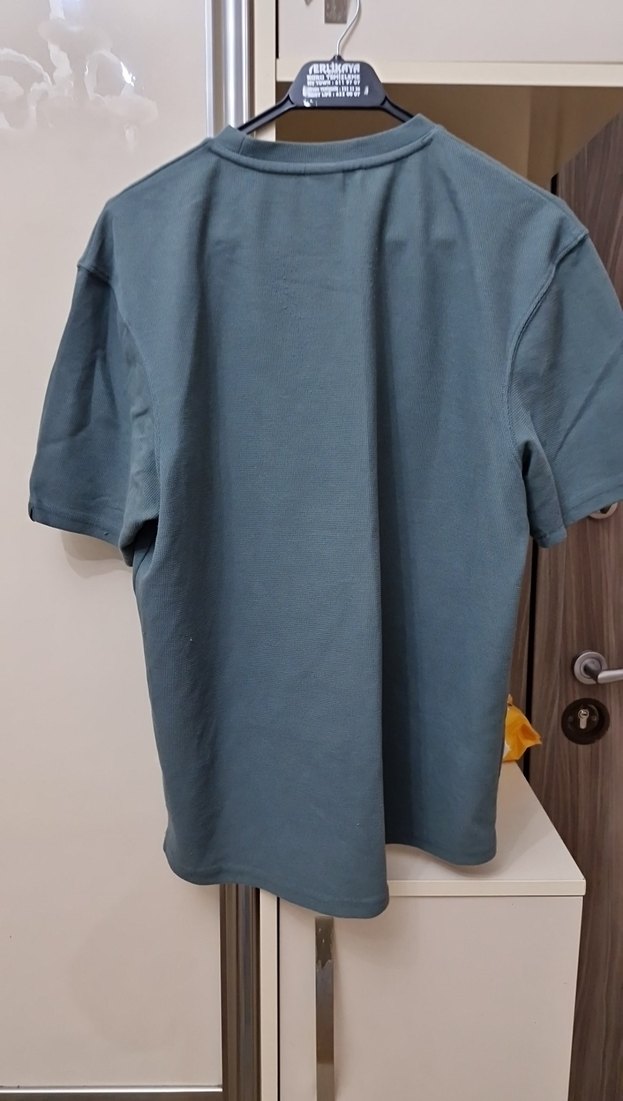 Gri Erkek Bisiklet Yaka Kısa Kollu Tişört - Görsel 3