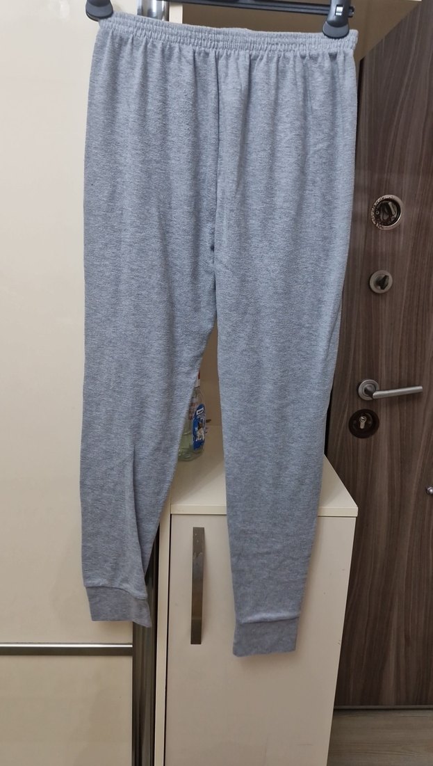 Gri Düğmeli Erkek Pijama Altı - Görsel 3