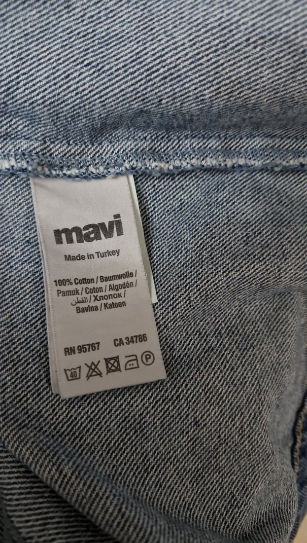 Mavi Düğmeli erkek Denim Ceket - Görsel 4