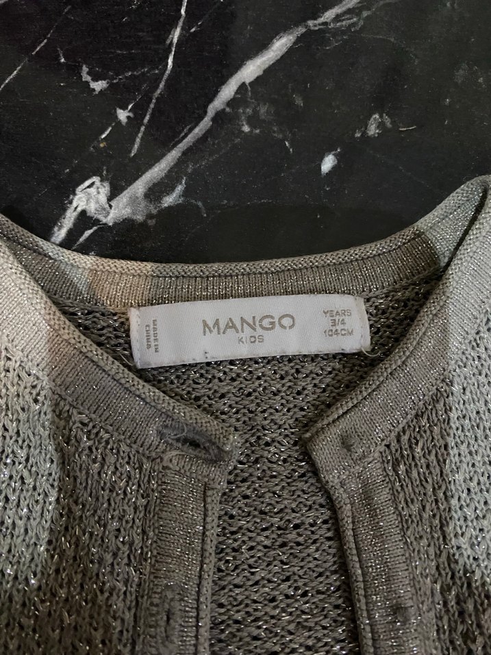 Kız Çocuk Gri Triko Bolero - Görsel 3