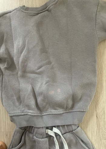 18-24 Ay Beden Gri Erkek Çocuk Baskılı Sweatshirt ve Eşofman Takımı